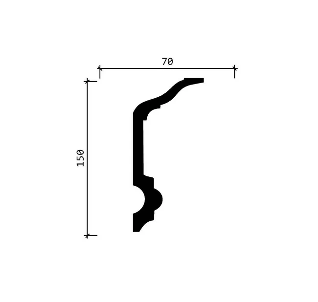 Карниз Decor-Dizayn DD505 70х150х2000 мм Карниз Decor-Dizayn DD505 70х150х2000 мм