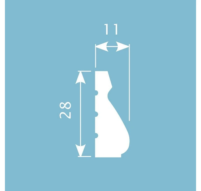 Молдинг Cosca Decor MX013 28х11х2000 мм Молдинг Cosca Decor MX013 28х11х2000 мм