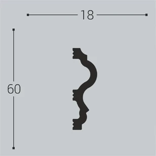 Настенный молдинг Bello Deco М6 60-18