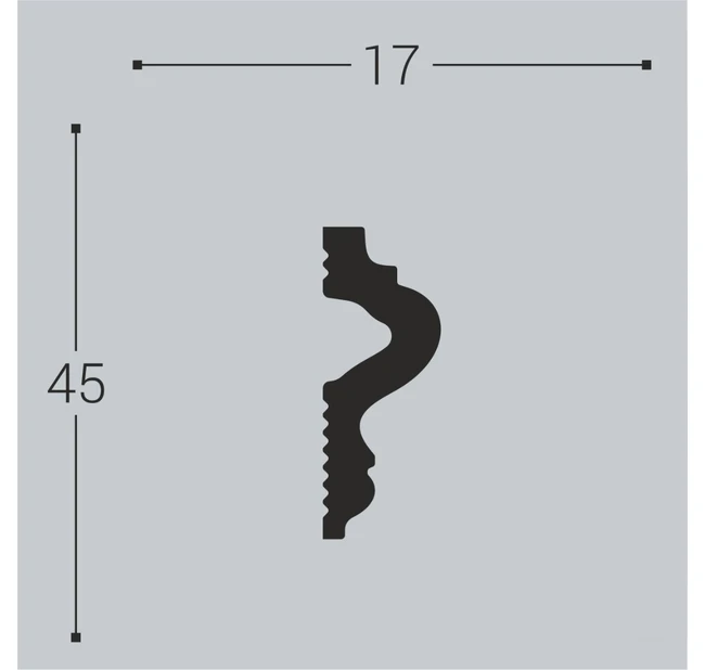 Настенный молдинг Bello Deco М10 45-17 Настенный молдинг Bello Deco М10 45-17