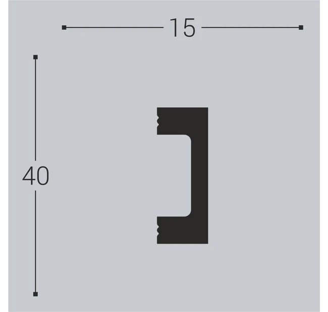 Настенный молдинг Bello Deco М18 40-15 Настенный молдинг Bello Deco М18 40-15