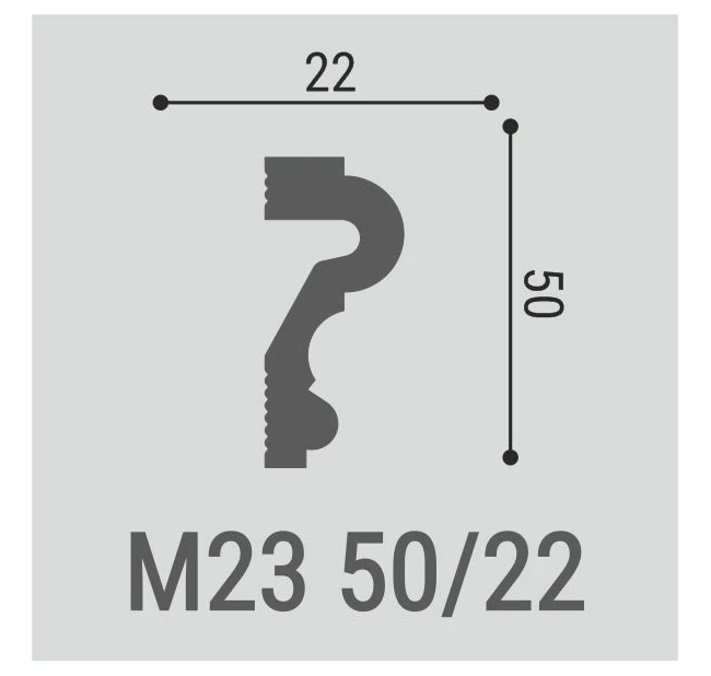 Настенный молдинг Bello Deco М23 50-22 Настенный молдинг Bello Deco М23 50-22