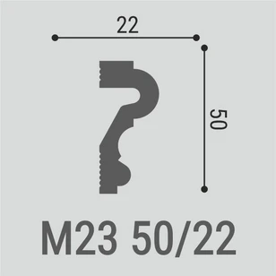 Настенный молдинг Bello Deco М23 50-22