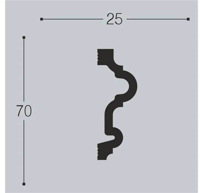 Настенный молдинг Bello Deco М24 70-25 Настенный молдинг Bello Deco М24 70-25