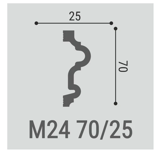 Настенный молдинг Bello Deco М24 70-25 Настенный молдинг Bello Deco М24 70-25