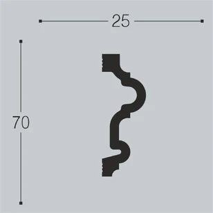 Настенный молдинг Bello Deco М24 70-25