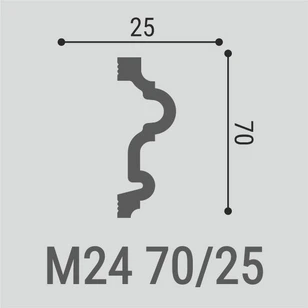 Настенный молдинг Bello Deco М24 70-25