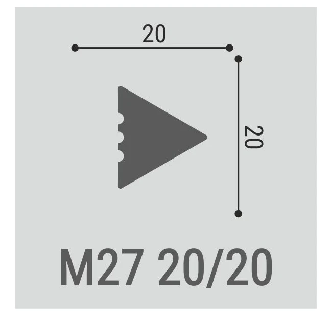 Настенный молдинг Bello Deco М27 20-20 Настенный молдинг Bello Deco М27 20-20