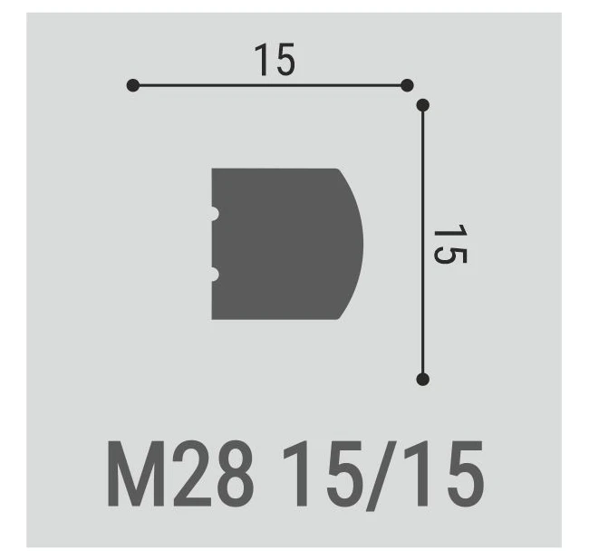 Настенный молдинг Bello Deco М28 15-15 Настенный молдинг Bello Deco М28 15-15