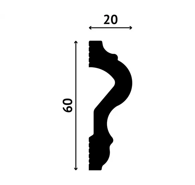 Молдинг DECOSTAR POLYSTYLE SG-B60/20 Молдинг DECOSTAR POLYSTYLE SG-B60/20
