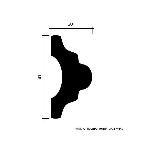 Молдинг Европласт 1.51.308 жёсткий 20х41х2000 мм Молдинг Европласт 1.51.308 жёсткий 20х41х2000 мм