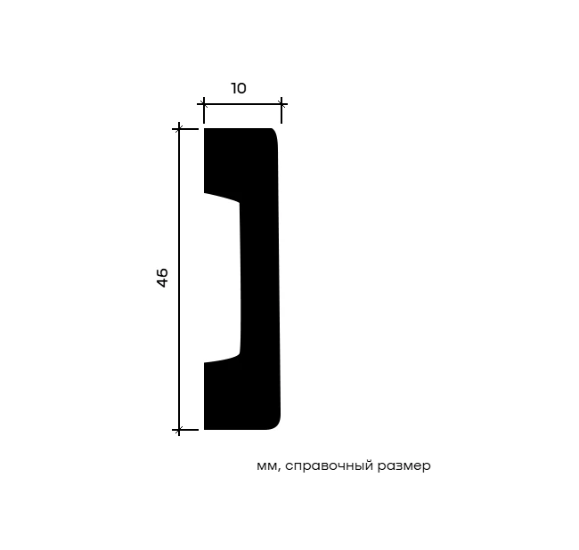 Молдинг Европласт 1.51.362 гибкий 10х46х2000 мм Молдинг Европласт 1.51.362 гибкий 10х46х2000 мм