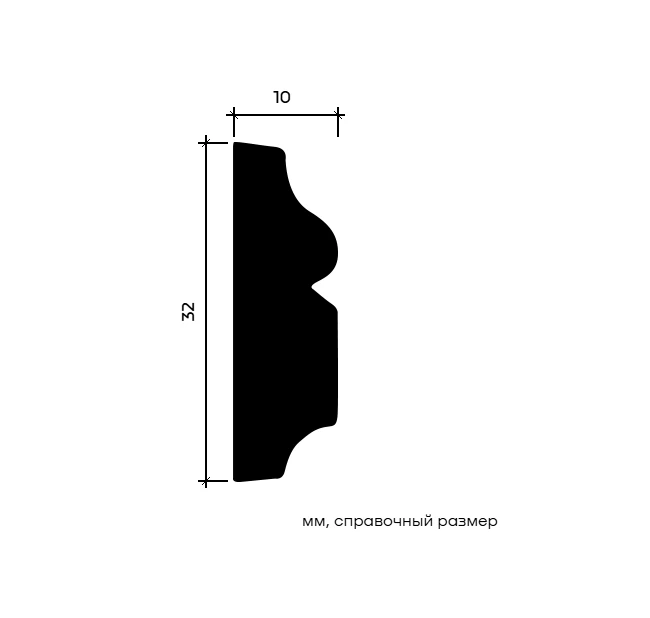 Молдинг Европласт 1.51.323 гибкий 10х32х2000 мм Молдинг Европласт 1.51.323 гибкий 10х32х2000 мм