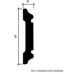 Молдинг Европласт 11.51.384 гибкий 8х47х2000 мм