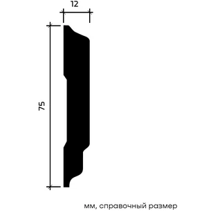 Молдинг Европласт 1.51.343 жёсткий 12х75х2000 мм