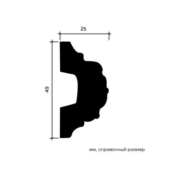 Молдинг Европласт 1.51.348 жёсткий 25х49х2000 мм Молдинг Европласт 1.51.348 жёсткий 25х49х2000 мм