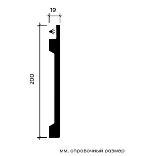 Молдинг Европласт 1.51.606 жёсткий 19х200х2000 мм