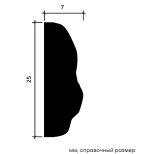 Молдинг Европласт 1.51.372 жёсткий 7х25х2000 мм
