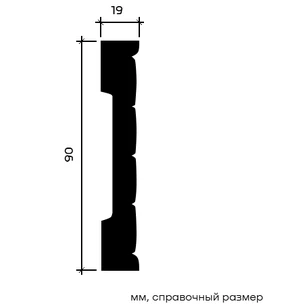 Молдинг Европласт 1.51.316 гибкий 19х90х2000 мм