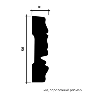 Молдинг Европласт 1.51.339 жёсткий 16х56х2000 мм