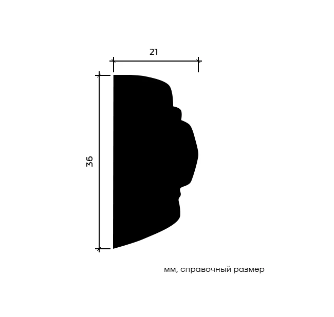 Молдинг Европласт 1.51.352 жёсткий 21х36х2000 мм Молдинг Европласт 1.51.352 жёсткий 21х36х2000 мм