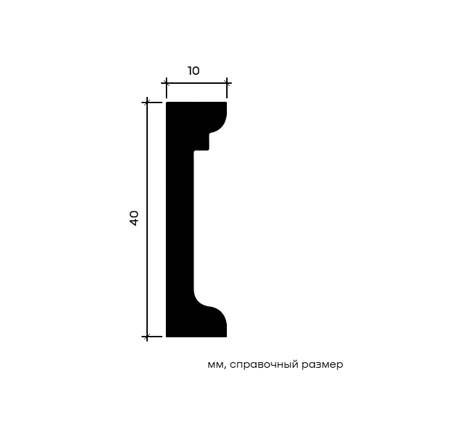 Молдинг Европласт 1.51.811 жёсткий 10х40х2000 мм Молдинг Европласт 1.51.811 жёсткий 10х40х2000 мм