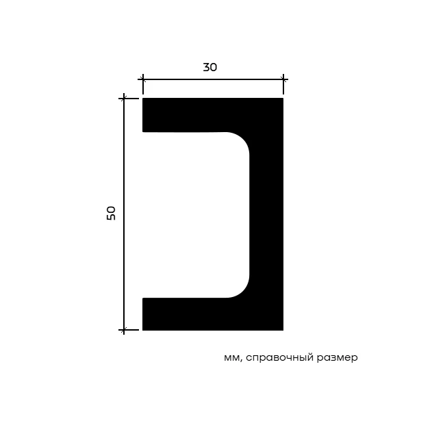Молдинг Европласт 1.51.805 жёсткий 30х50х2000 мм Молдинг Европласт 1.51.805 жёсткий 30х50х2000 мм