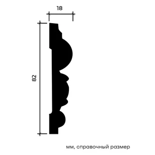 Молдинг Европласт 1.51.358 жёсткий 18х82х2000 мм